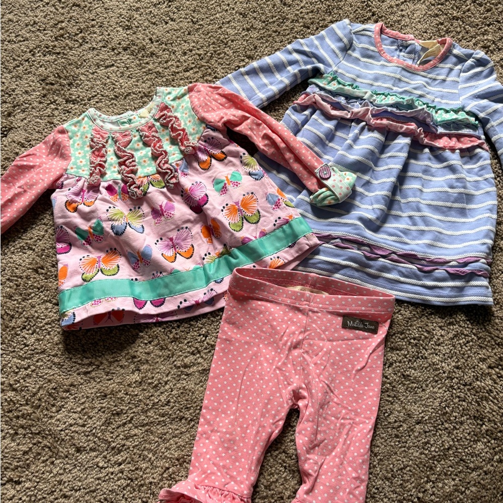 Matilda Jane Kids Matching Set - Pink, Blue, Green